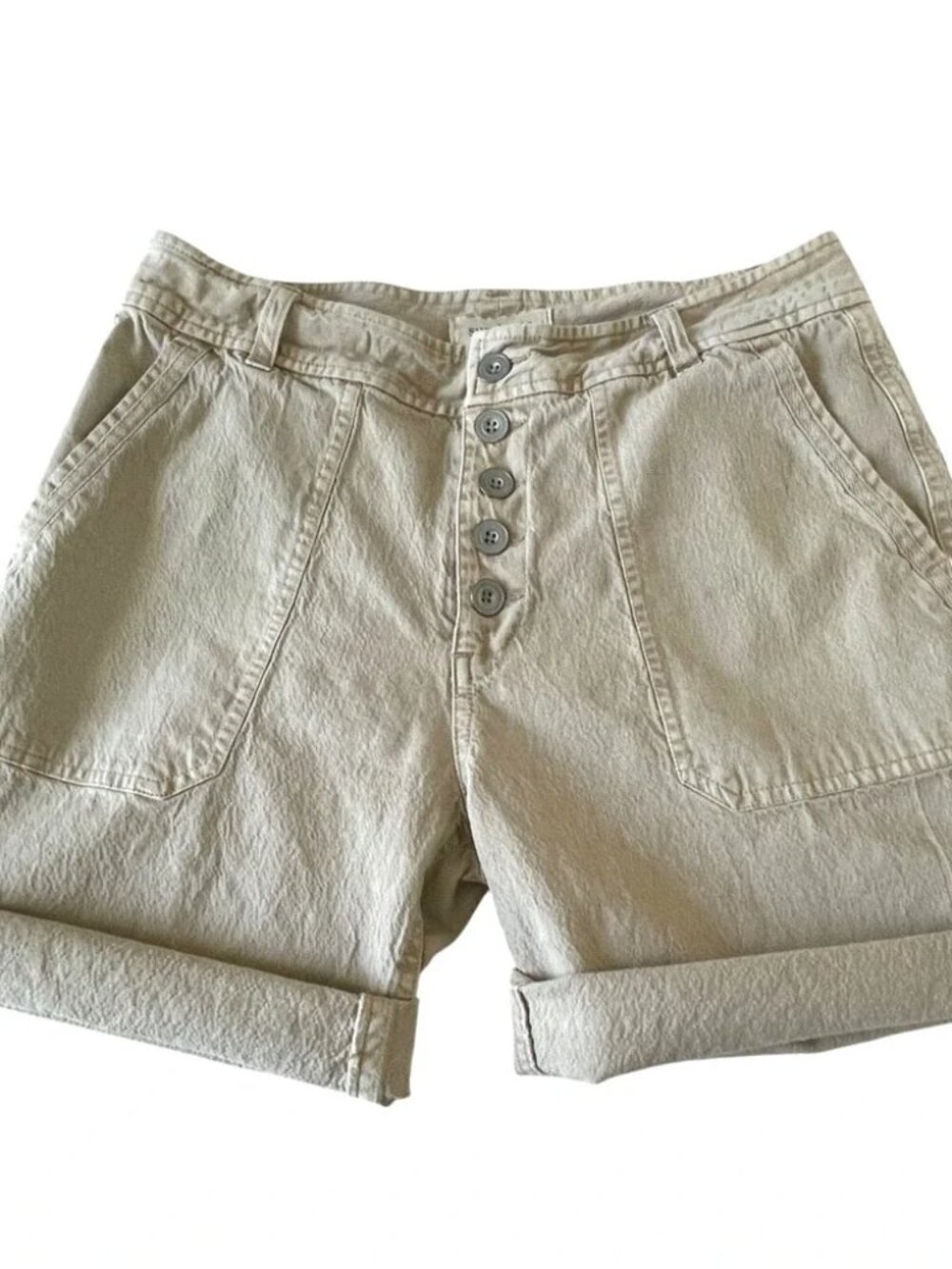 Sundance Catalog Button Fly Everyday Explorer Shorts Sz 16 Khaki Tan